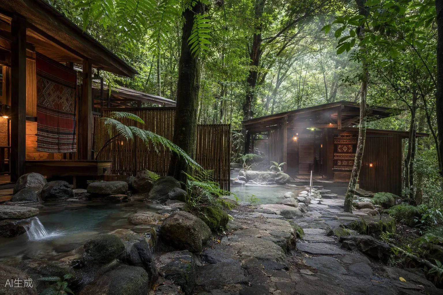 森丘阪治 Trio 森林湯屋與園區步道